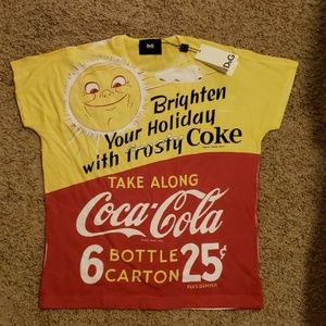 Dolce & Gabana Coca-cola yellow frosty sun t-shirt